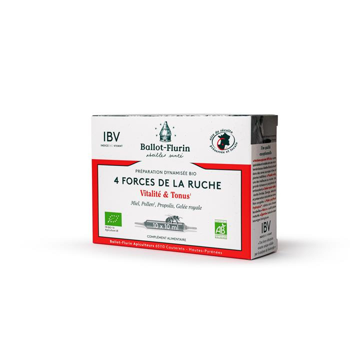 Ampullen "4 forces de la ruche" bio* NUT PL-AS 1305/43 10 x 10 ml Ampullen "4 forces de la ruche" bio* NUT PL-AS 1305/43 10 x 10 ml