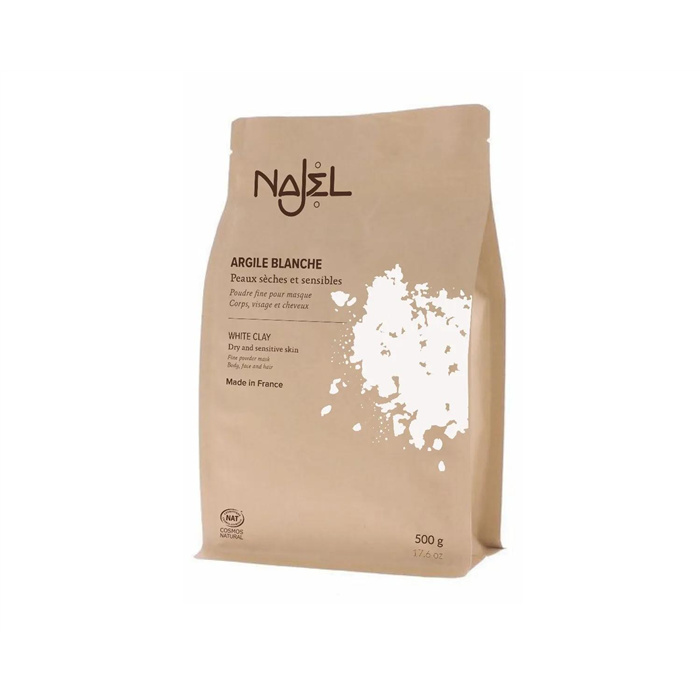 Argile blanche peaux sèches 500 g Argile blanche peaux sèches 500 g