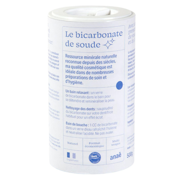Bicarbonate de soude cosmétique 500 g tube Bicarbonate de soude cosmétique 500 g tube