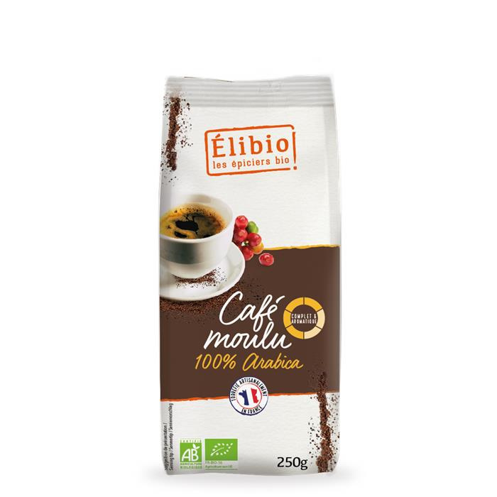 Bio 100% Arabica gemalen koffie 250 g Bio 100% Arabica gemalen koffie 250 g