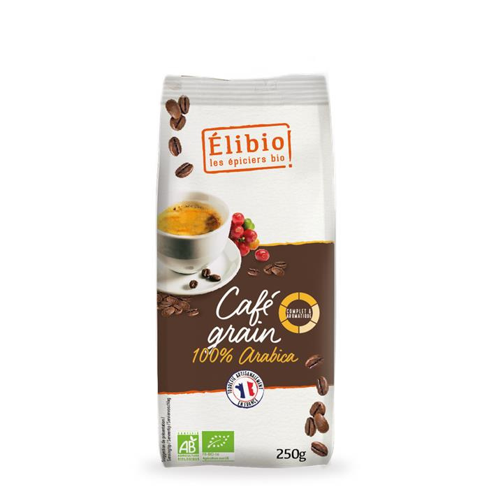 Bio 100% Arabica-koffie in bonen 250 g Bio 100% Arabica-koffie in bonen 250 g