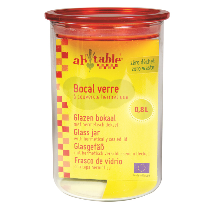Bocal verre avec couvercle en plastique ABS 0,8 L 1 p. Bocal verre avec couvercle en plastique ABS 0,8 L 1 p.
