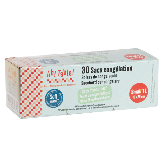 Boîte de 30 sacs congélation éco 18 x 25 cm 30 Sachets Boîte de 30 sacs congélation éco 18 x 25 cm 30 Sachets