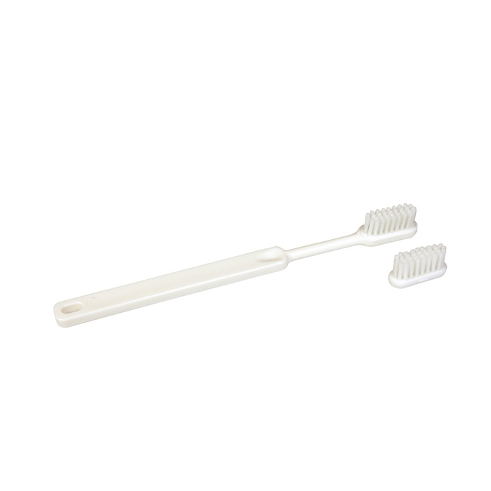 Brosse a dents blanc souple rechargeable en bioplastique 1 p. Brosse a dents blanc souple rechargeable en bioplastique 1 p.