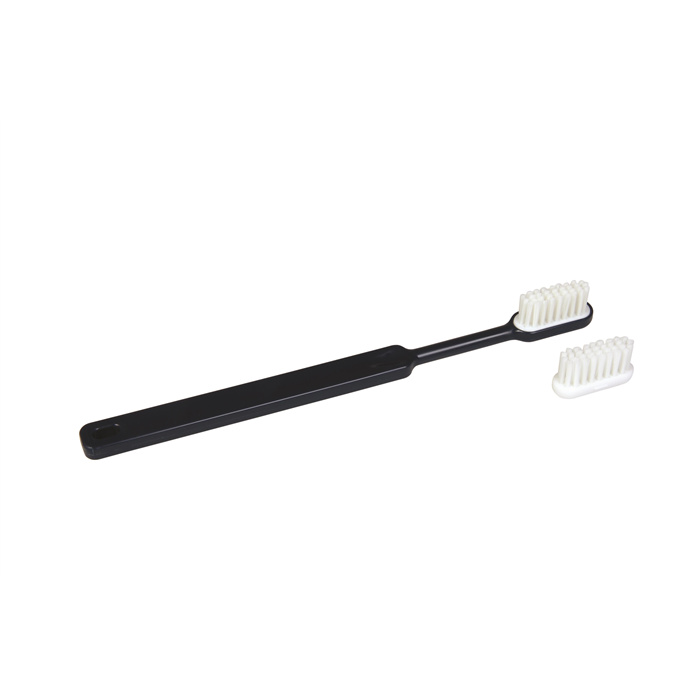 Brosse a dents bleu marine medium rechargeable en bioplastique 1 p. Brosse a dents bleu marine medium rechargeable en bioplastique 1 p.
