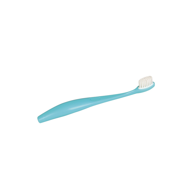 Brosse à dents enfant bleue rechargeable en bioplastique 1 p. Brosse à dents enfant bleue rechargeable en bioplastique 1 p.