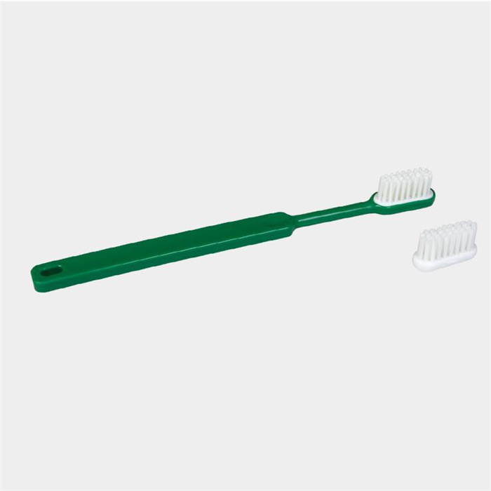 Brosse à dents vert medium rechargeable en bioplastique Brosse à dents vert medium rechargeable en bioplastique