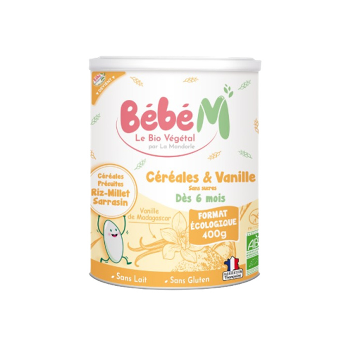 Cereales & vanilla dés 6 mois bio* 400 g Cereales & vanilla dés 6 mois bio* 400 g
