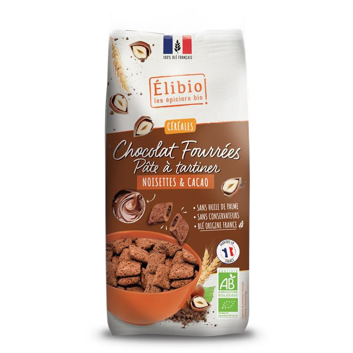 Chocolat fourrées pâtes à tartiner noisettes et cacao 375 g