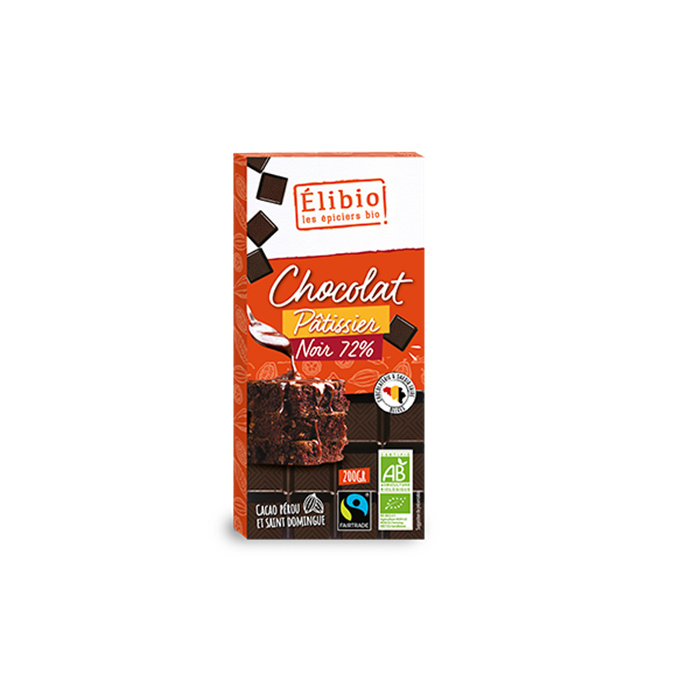 Chocolat Noir Pâtissier 72% 200 g