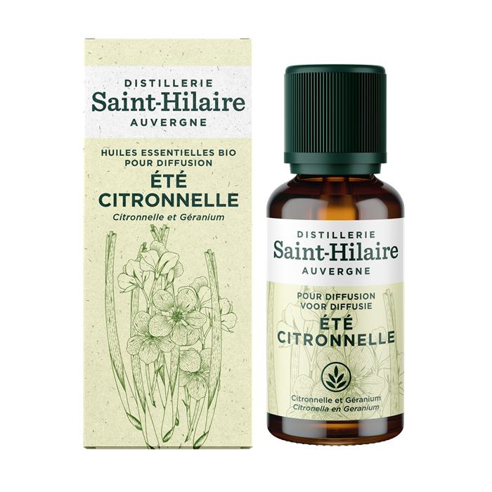 Complexe d'HE pour diffuseur - Eté Citronnelle* Bio 30 ml Complexe d'HE pour diffuseur - Eté Citronnelle* Bio 30 ml
