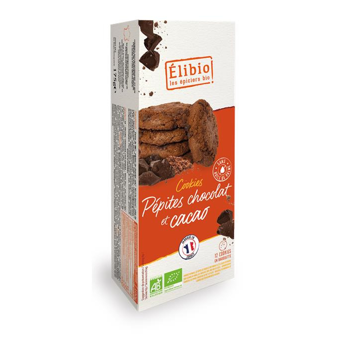Cookies pepites de chocolat et cacao Bio* 175 g Cookies pepites de chocolat et cacao Bio* 175 g