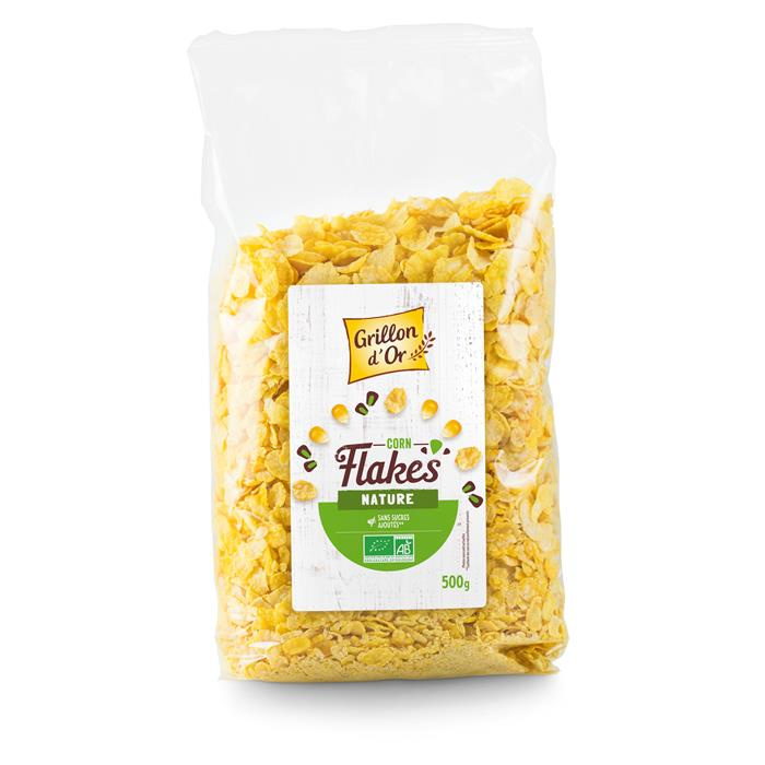Corn flakes nature sans sucre bio* 500 g Corn flakes nature sans sucre bio* 500 g