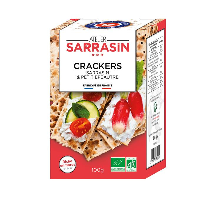 Crackers sarrasin petit épeautre bio* 100 g Crackers sarrasin petit épeautre bio* 100 g