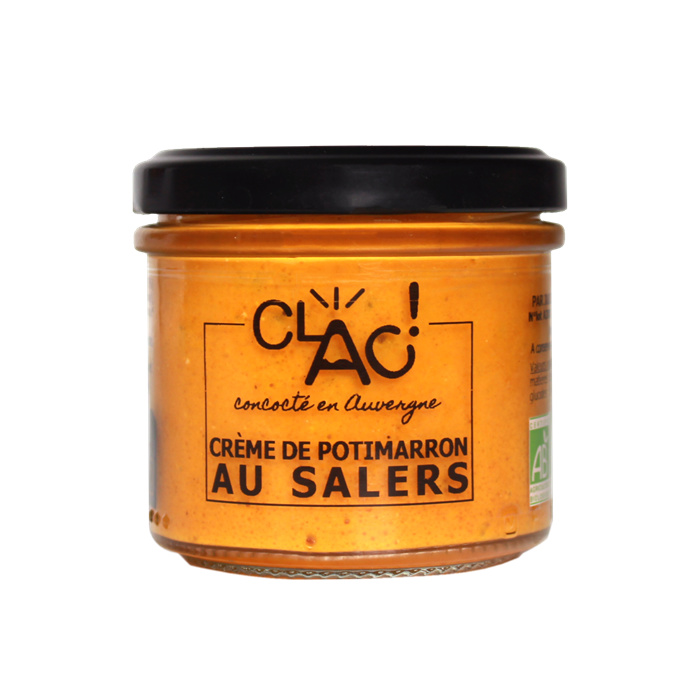 Crème van pompoensoep met Salers kaas bio* 100 g Crème van pompoensoep met Salers kaas bio* 100 g