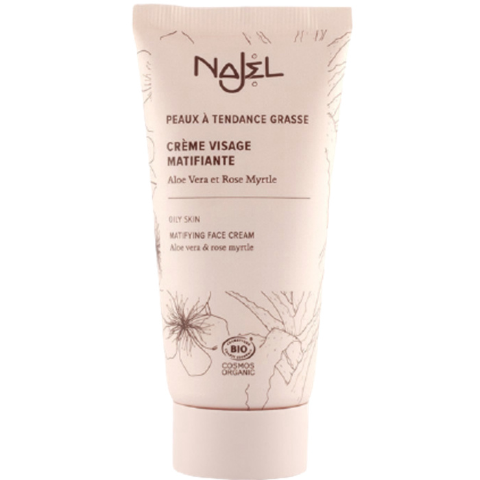 Crème visage matifiante à la Rose Myrtle et aloe vera 50 ml Crème visage matifiante à la Rose Myrtle et aloe vera 50 ml