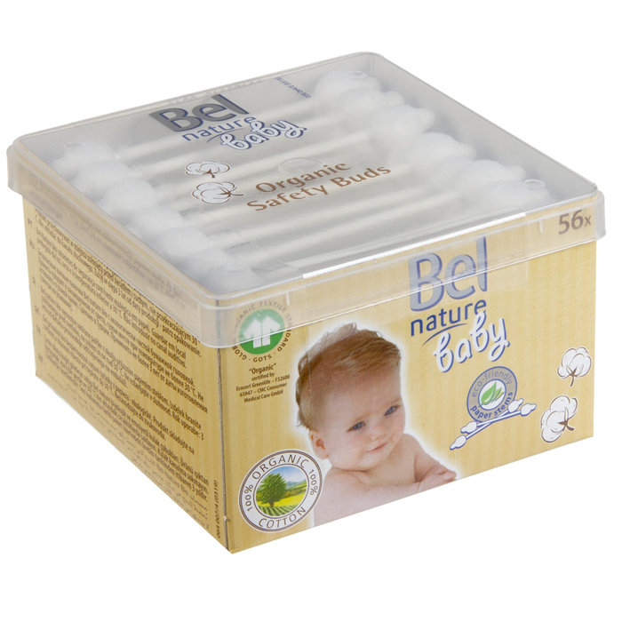 Doos met 56 veilige wattenstaafjes voor baby Doos met 56 veilige wattenstaafjes voor baby