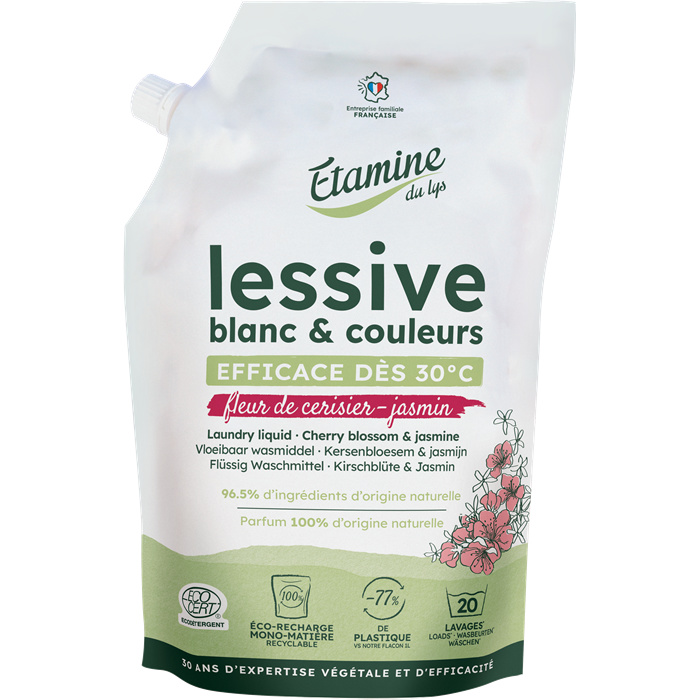 Doypack Lessive fleur de cerisier et jasmin 1 L Doypack Lessive fleur de cerisier et jasmin 1 L