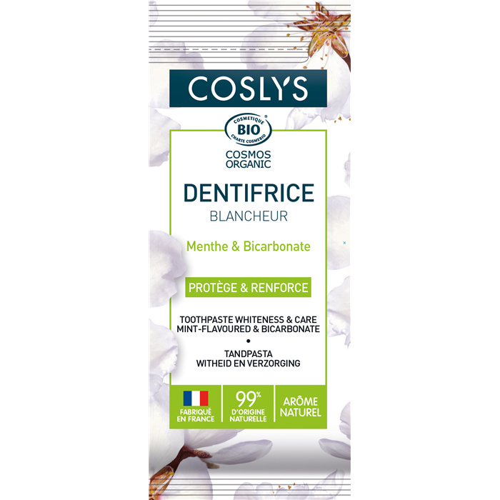 Echantillon dentifrice blancheur - menthe et bicarbonate 5 gr Echantillon dentifrice blancheur - menthe et bicarbonate 5 gr