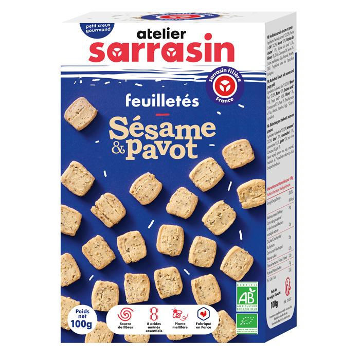 Feuilletés sarrasin sésame et pavot bio* 100 g Feuilletés sarrasin sésame et pavot bio* 100 g