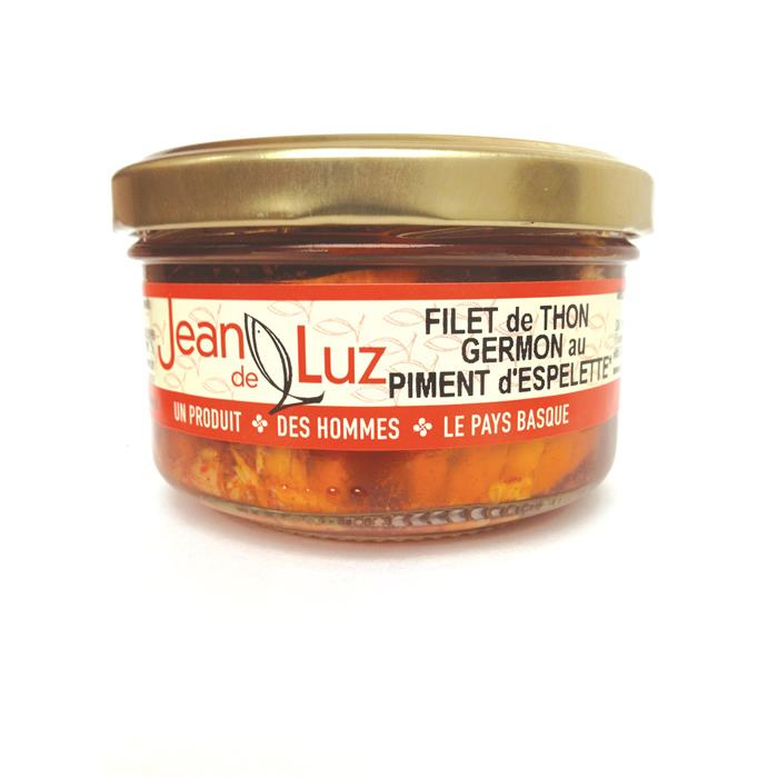 Filet de thon germon à l'huile d'olive et au piment d'Espelette AOP 140 g