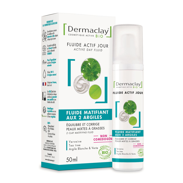 Fluide Matifiant aux 2 argiles 50 ml Fluide Matifiant aux 2 argiles 50 ml