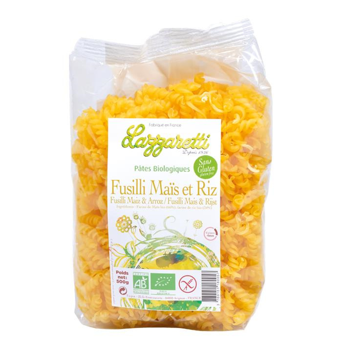 Fusilli met maïs en rijst bio* 500 g Fusilli met maïs en rijst bio* 500 g