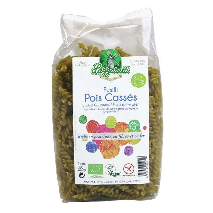 Fusillis pois cassés bio* 250 g Fusillis pois cassés bio* 250 g