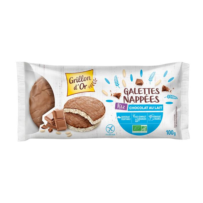 Galettes riz choc lait bio* 100 g Galettes riz choc lait bio* 100 g