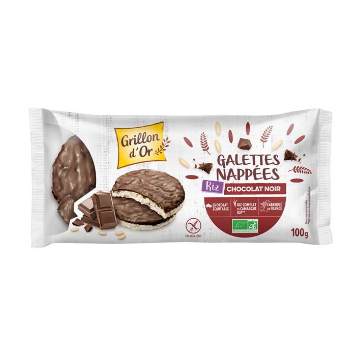 Galettes riz choc noir bio* 100 g Galettes riz choc noir bio* 100 g