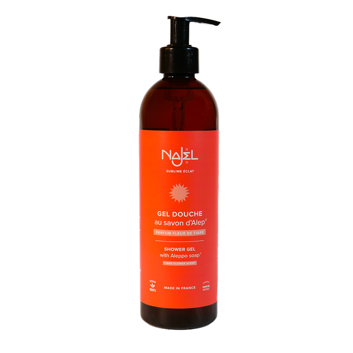 Gel douche savon alep parfum intense tiaré 500 ml Gel douche savon alep parfum intense tiaré 500 ml