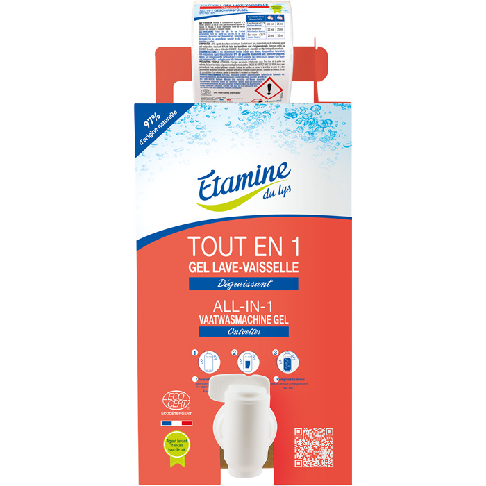 Gel lave vaisselle tout en 1 - 10 kg - casquette 1