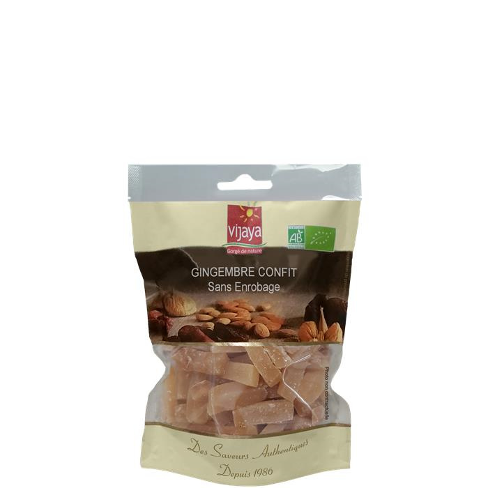Gingembre confit Sans enrobage - Bâton bio* & Equitable 250 g Gingembre confit Sans enrobage - Bâton bio* & Equitable 250 g