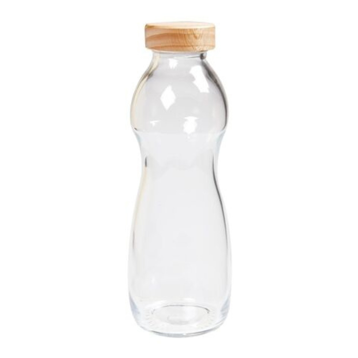 Glazen fles met houten top 50 cl Glazen fles met houten top 50 cl