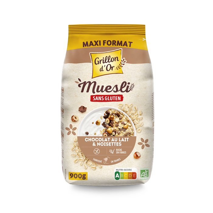 Glutenvrije muesli met melkchocolade en hazelnoten bio* 900 g Glutenvrije muesli met melkchocolade en hazelnoten bio* 900 g