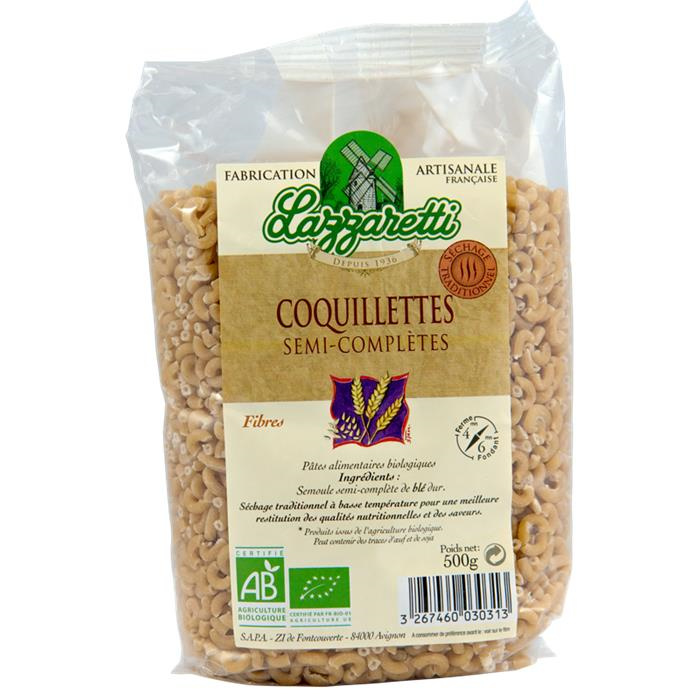 Halfvolkoren schelpjes bio* 500 g Halfvolkoren schelpjes bio* 500 g