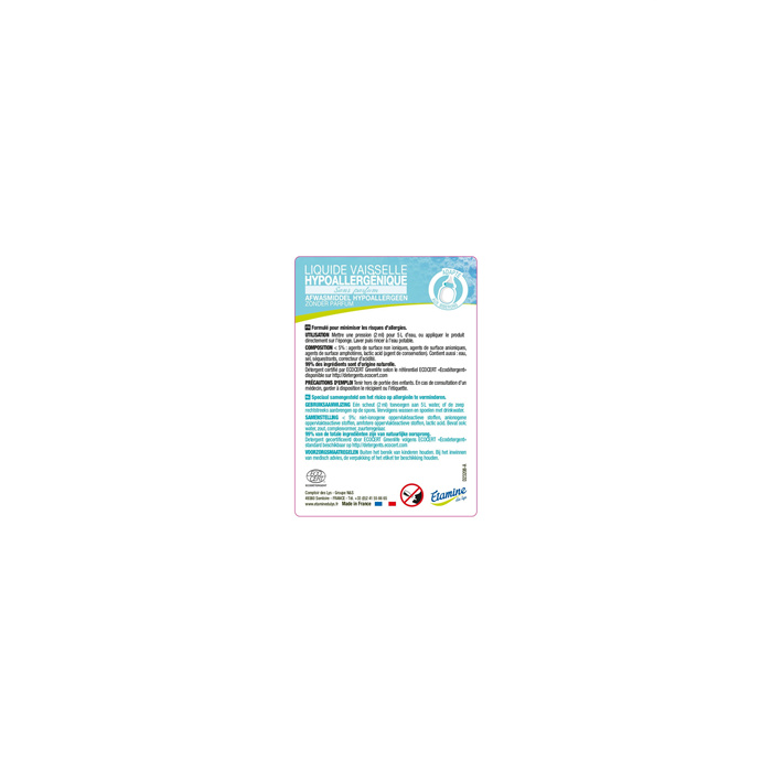 Hypoallergeen parfumvrij wasmiddel - etiketten x 50 1 x 50p. Hypoallergeen parfumvrij wasmiddel - etiketten x 50 1 x 50p.
