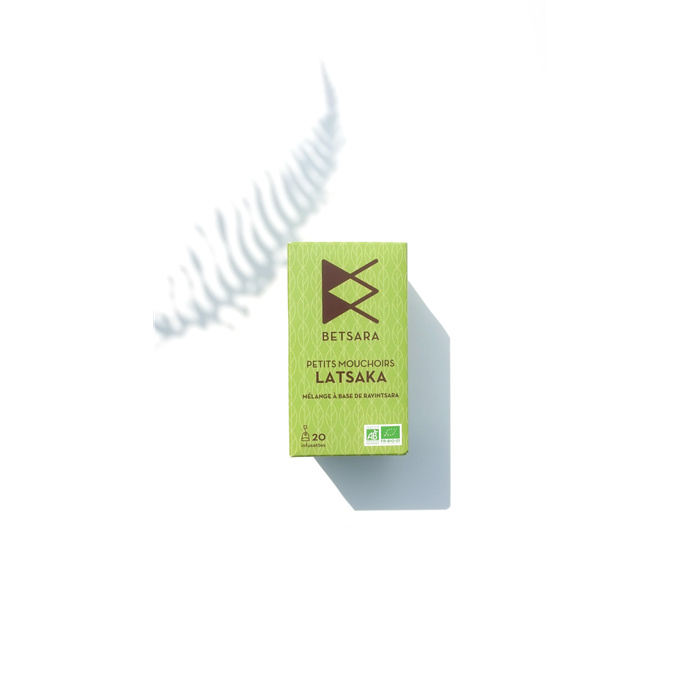 Infusion Latsaka (Ravintsara, mauve, hysope)* en infusettes Bio 20 sachets Infusion Latsaka (Ravintsara, mauve, hysope)* en infusettes Bio 20 sachets