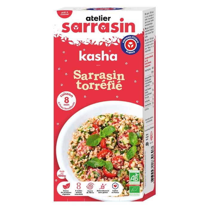 Kasha bio* : graines de sarrasin torréfiées 400 g Kasha bio* : graines de sarrasin torréfiées 400 g