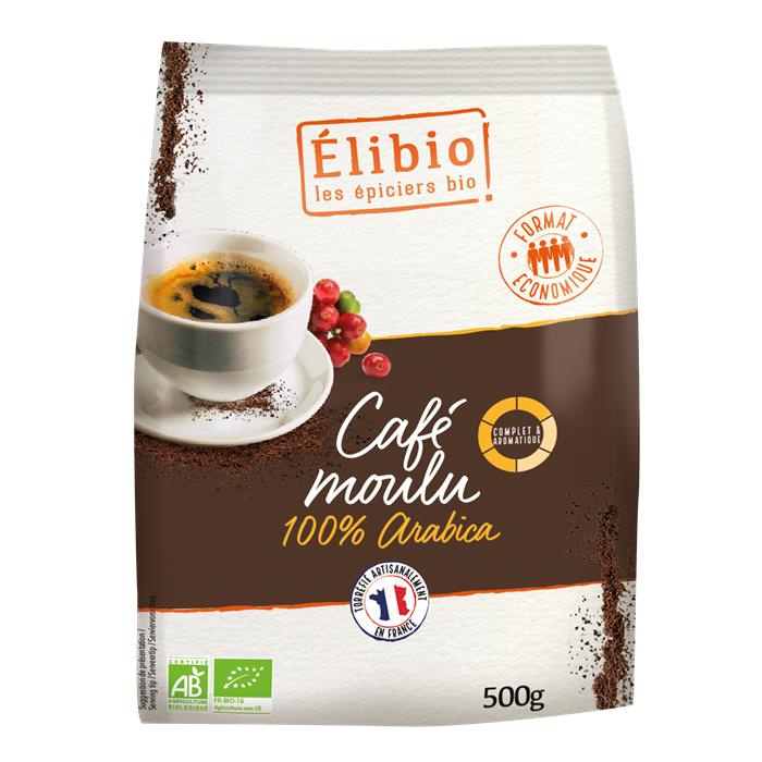Koffie 100% Arabica gemalen Bio 500 g