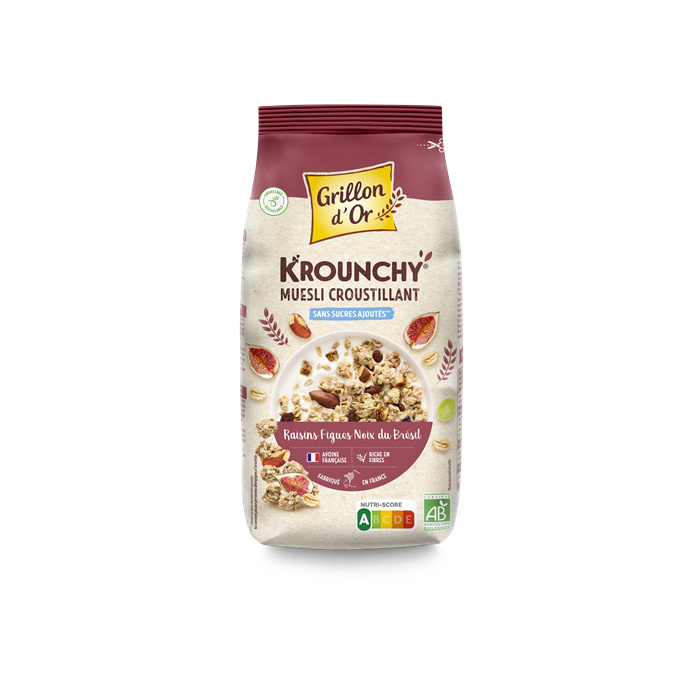 Krounchy figues raisins noix du Bresil bio* 450 g Krounchy figues raisins noix du Bresil bio* 450 g