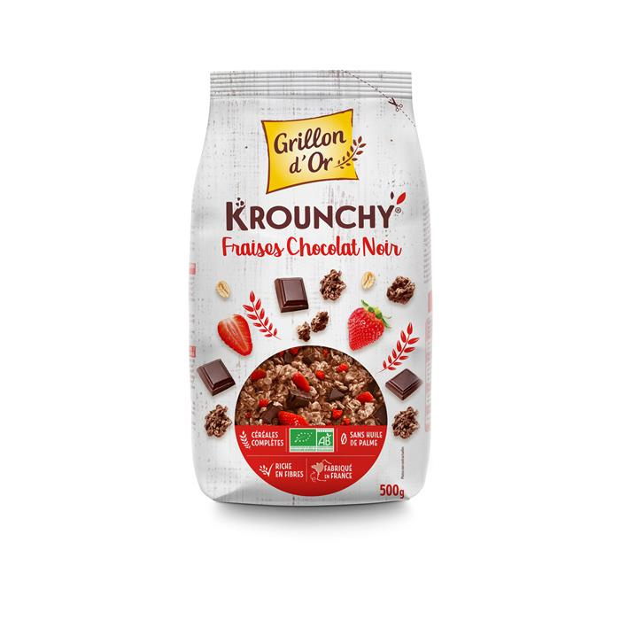 Krounchy fraise chocolat noir bio* 500 g Krounchy fraise chocolat noir bio* 500 g