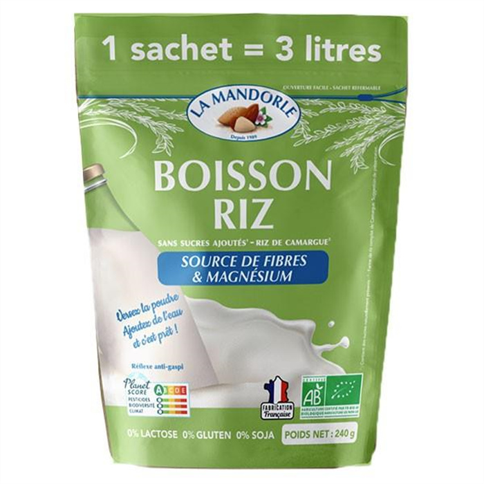 Lait de Riz sans gluten (240g = 3L) 240 g Lait de Riz sans gluten (240g = 3L) 240 g