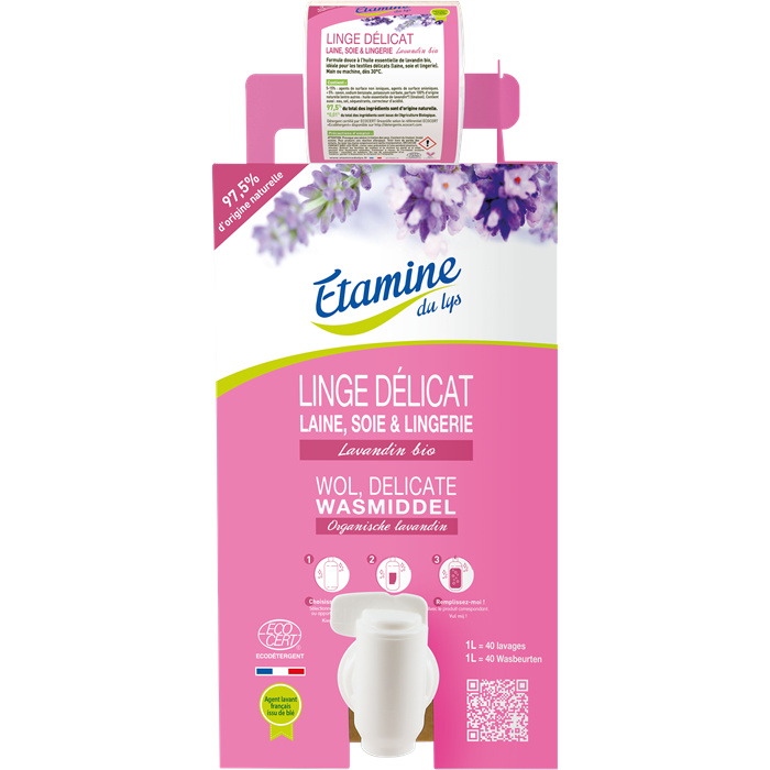 Lavandin fijn vloeibaar wasmiddel bio* 10 kg Lavandin fijn vloeibaar wasmiddel bio* 10 kg