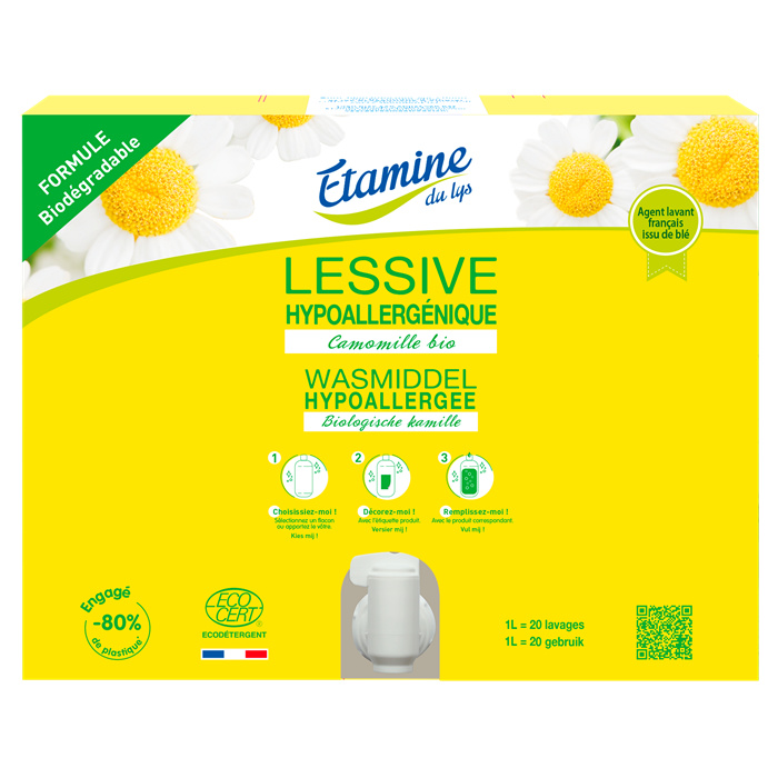 Lessive hypoallergenique c. 20 kg - casquette Lessive hypoallergenique c. 20 kg - casquette