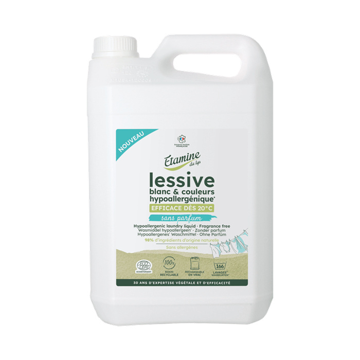 Lessive hypoallergenique sans parfum bio* 5 L Lessive hypoallergenique sans parfum bio* 5 L