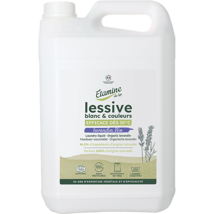 Lessive liquide blanc et couleurs Lavandin bio* 5 L Lessive liquide blanc et couleurs Lavandin bio* 5 L