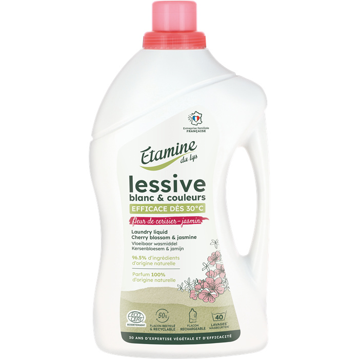 Lessive liquide fleur de cerisier & jasmin bio* 1 L Lessive liquide fleur de cerisier & jasmin bio* 1 L