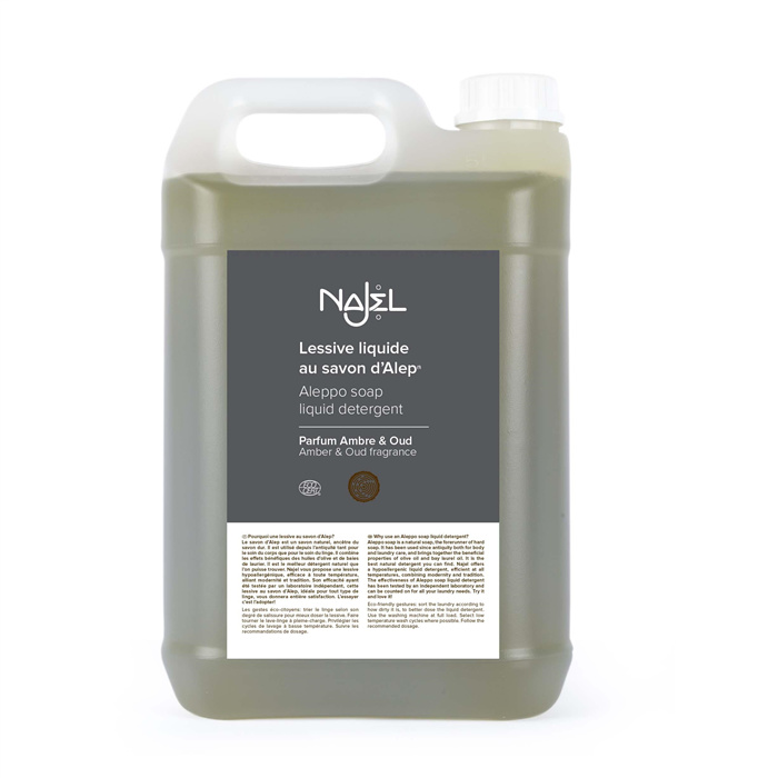 Lessive liquide savon Alep ambre & oud 5 L Lessive liquide savon Alep ambre & oud 5 L