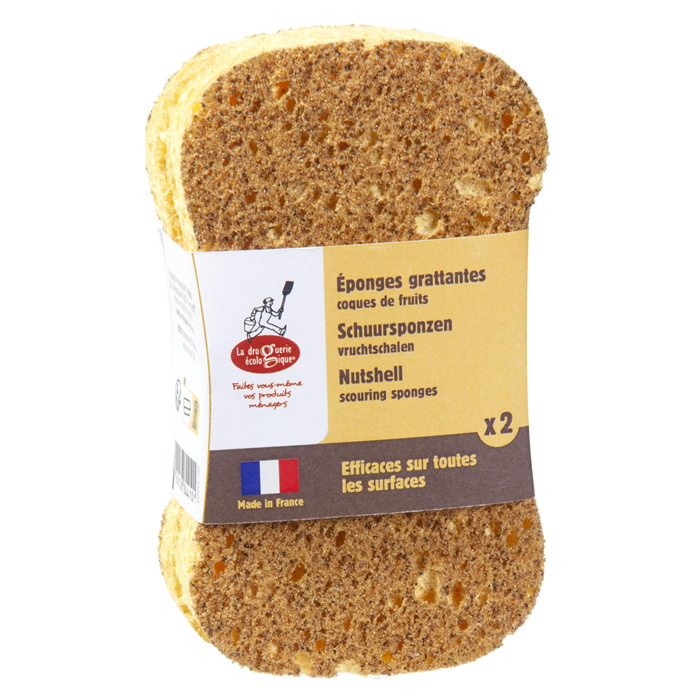 Lot de 2 éponges grattantes coques de fruits en display x27 1 X 27 Lot de 2 éponges grattantes coques de fruits en display x27 1 X 27